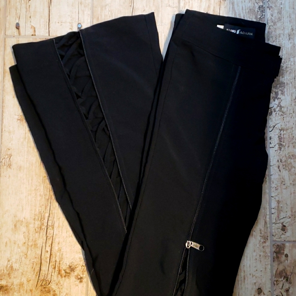 Black lace pants